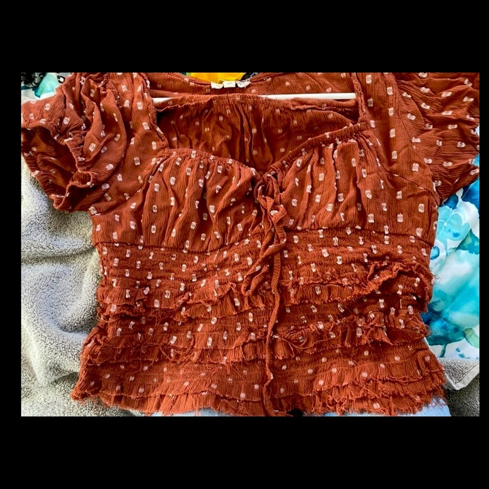 Dark orange crop top